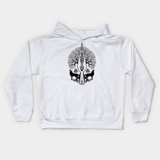 Gungnir - Spear of Odin and Tree of life  -Yggdrasil Kids Hoodie